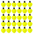 30pcs Foam Foam Peg Floats Buoys with Pipe Plug Fishing Trout Floats Slip Bobber Red/Yellow/Green Positioning Float Rock Fishing Vue yellow