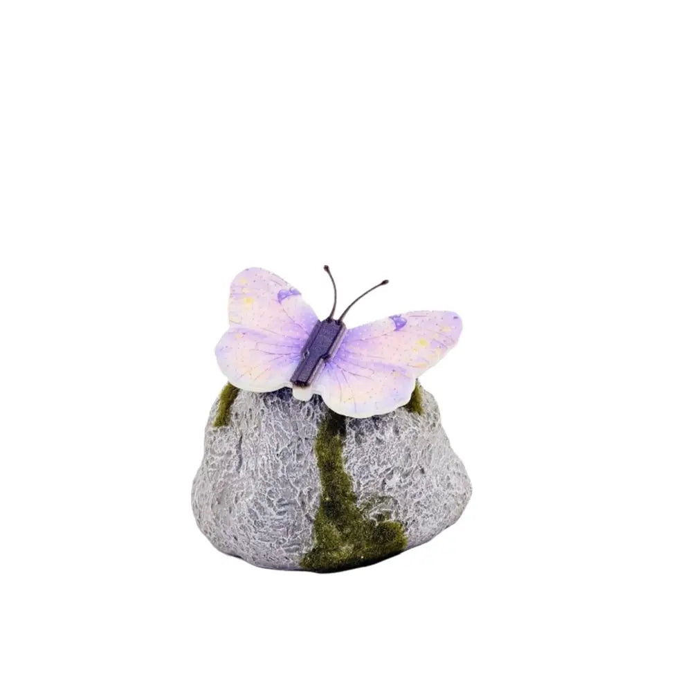 Simulation Stone Solar Butterfly Stone Lamp LED Light Imitation Stone Shape Waterproof LED Lawn Light Solar Powered Vue