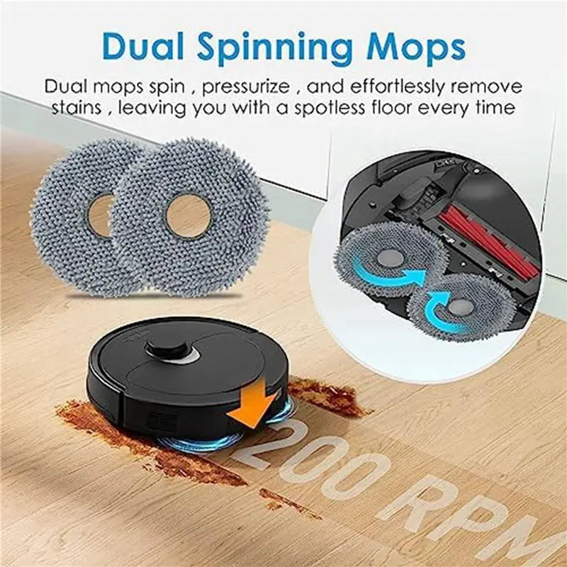 ABKW-16X Vacuum Mop Pads For Roborock Q Revo Robot Vacuum Cleaner Spare Parts Accessories Vue