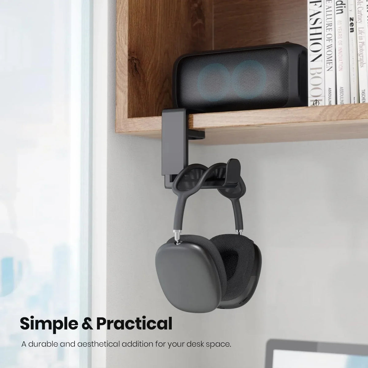 360° Rotating Headphone Stand Desktop Headset Holder PC Gaming Headset Desk Hanger Hook For Earphone Controller Vue