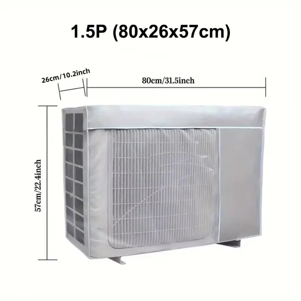 Silver Air Conditioner Cover Multisize Dustproof Waterproof Dust