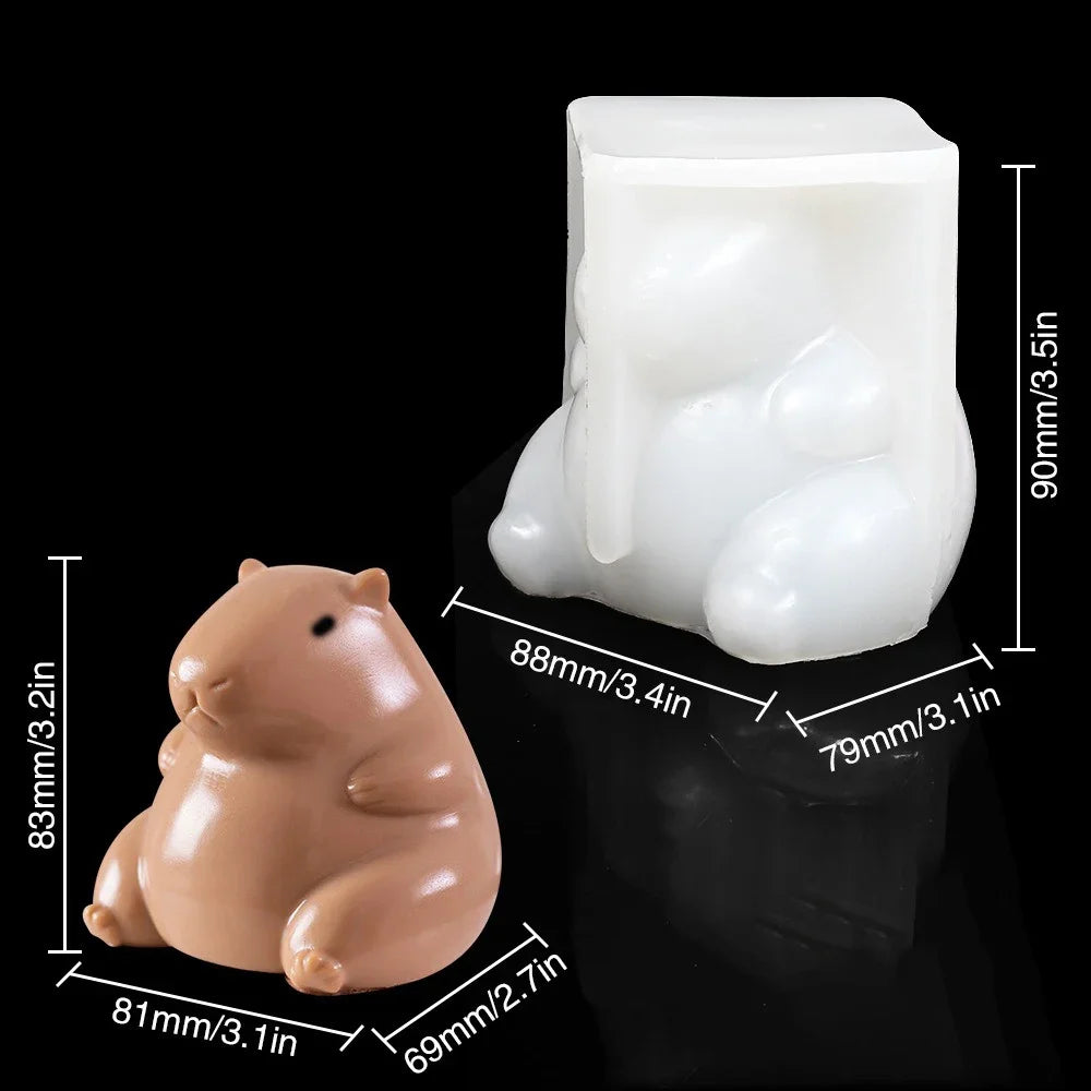 1-10PCS 3D Cartoon Silicone Molds Cat Rabbit Dinosaur Shapes for Pudding Mousse Cake Baking Dessert Tool Durable Easy Clean Vue