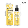 60ml Natural Dog Sunscreen Spray UV Protection Moisturizing for Hot Weather Outdoor Hiking Trip Swimming Beach Daily Pet Use Vue A