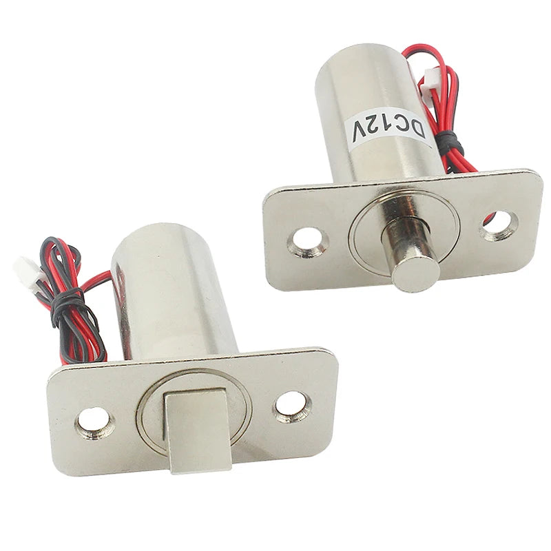 Small embedded door lock DC12V24V electric bolt lock access control electromagnetic lock concealed electric control lock Vue
