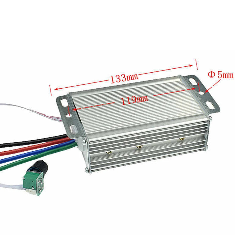DC12-36V Motor Speed Controller 40A Speed Range PWM Motor Governor Brush Motor Regulating Controller with Potentiometer Vue