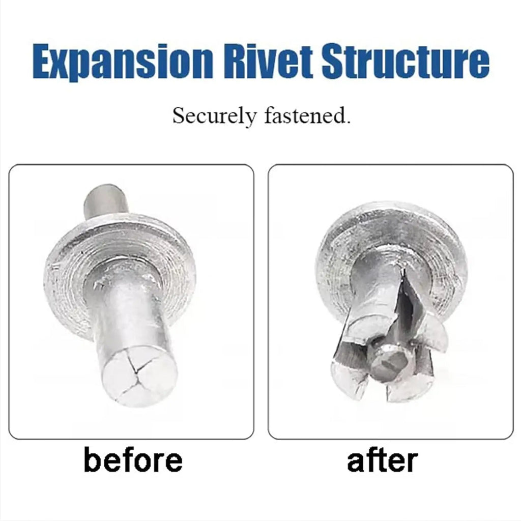 10-100PCS Aluminum Hammer Drive Rivets with Flat Round Head for Fast Metal to Plastic Fastening and Sheet Material Bonding Vue
