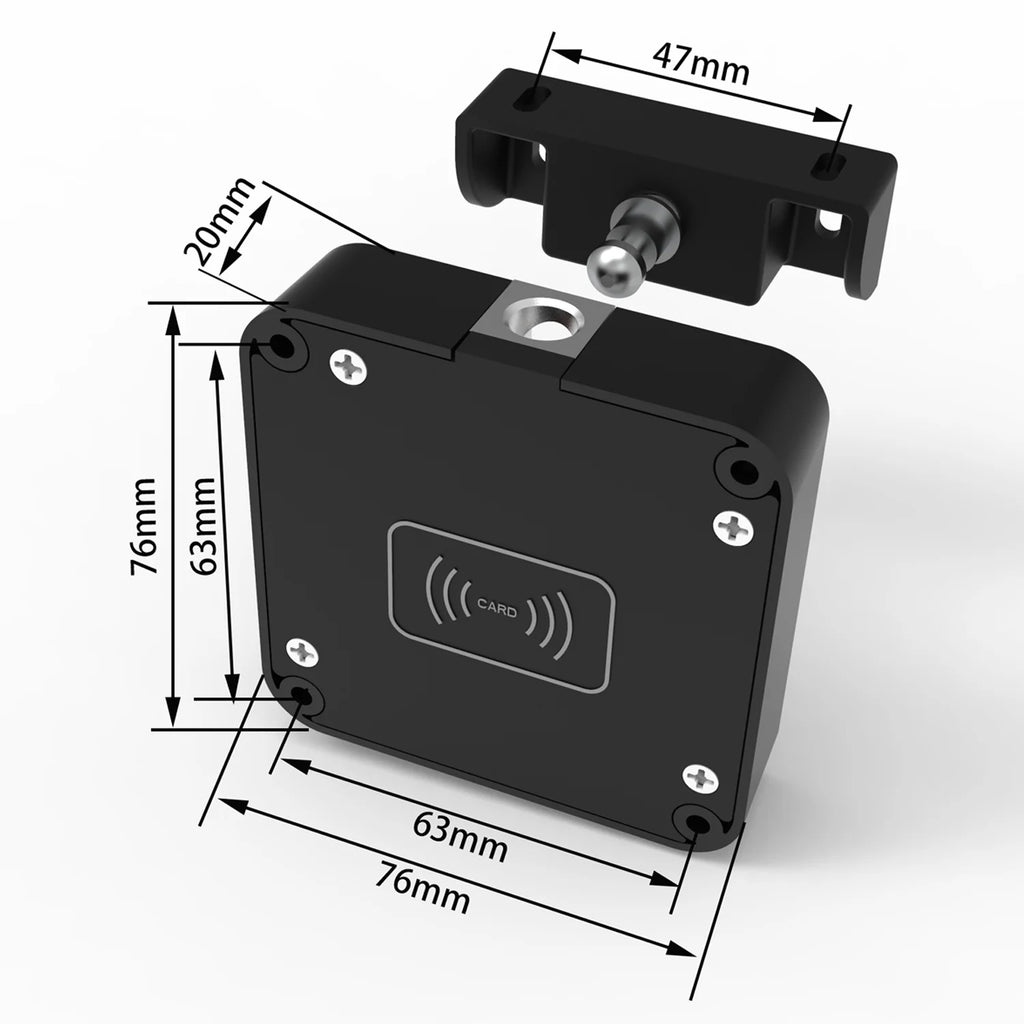 Support Tuya App Bluetooth Cabinet Drawer Invisible Electronic Lock 13.56M RF Card Smart Drawer Lock Keyless Vue