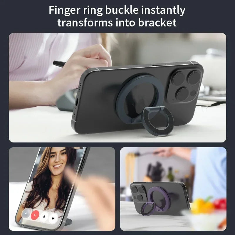For MagSafe Double Sided Magnetic Phone Ring Holder Portable Folding Cellphones Stand Phone Accessories Support Bracket Grip Vue