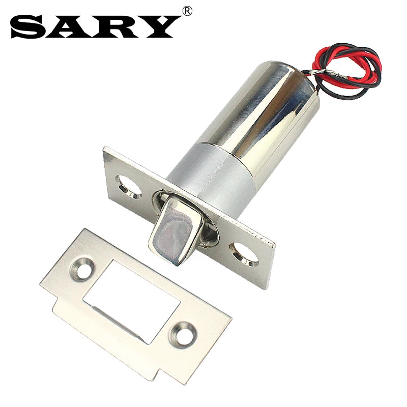 Small electronic bolt lock DC12V door lock concealed electric control lock access control electric lock wooden door iron door Vue