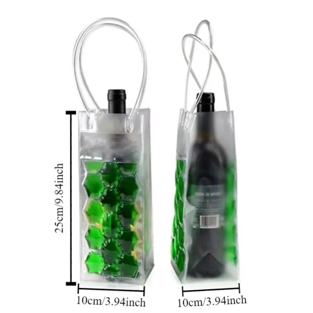 Outdoor Beer Iced Tote Bag Practical Portable Wine Bottle Freezer PVC
