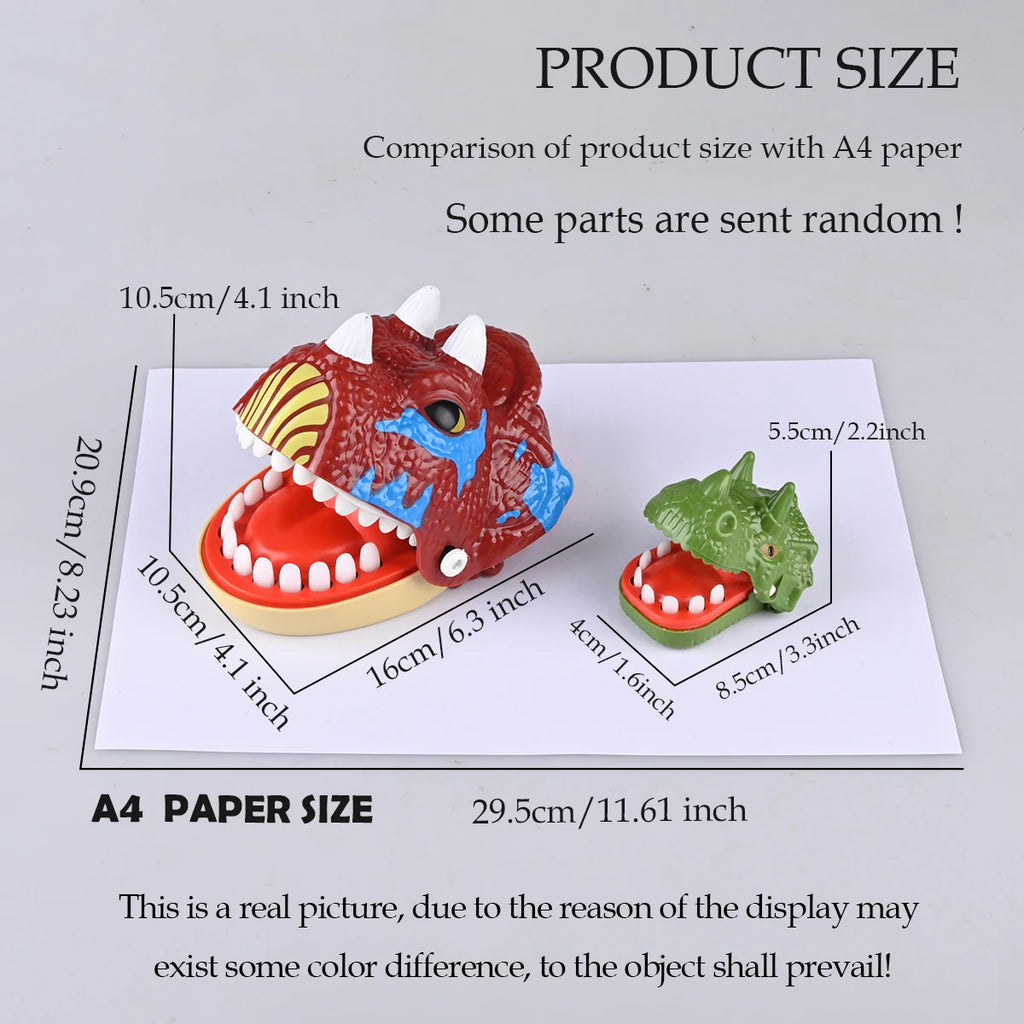 Dinosaur Teeth Toys, Biting Finger Dentist Games Tabletop Random Levels Simulation Model Triangular Dragon Double Crown Dragon Vue