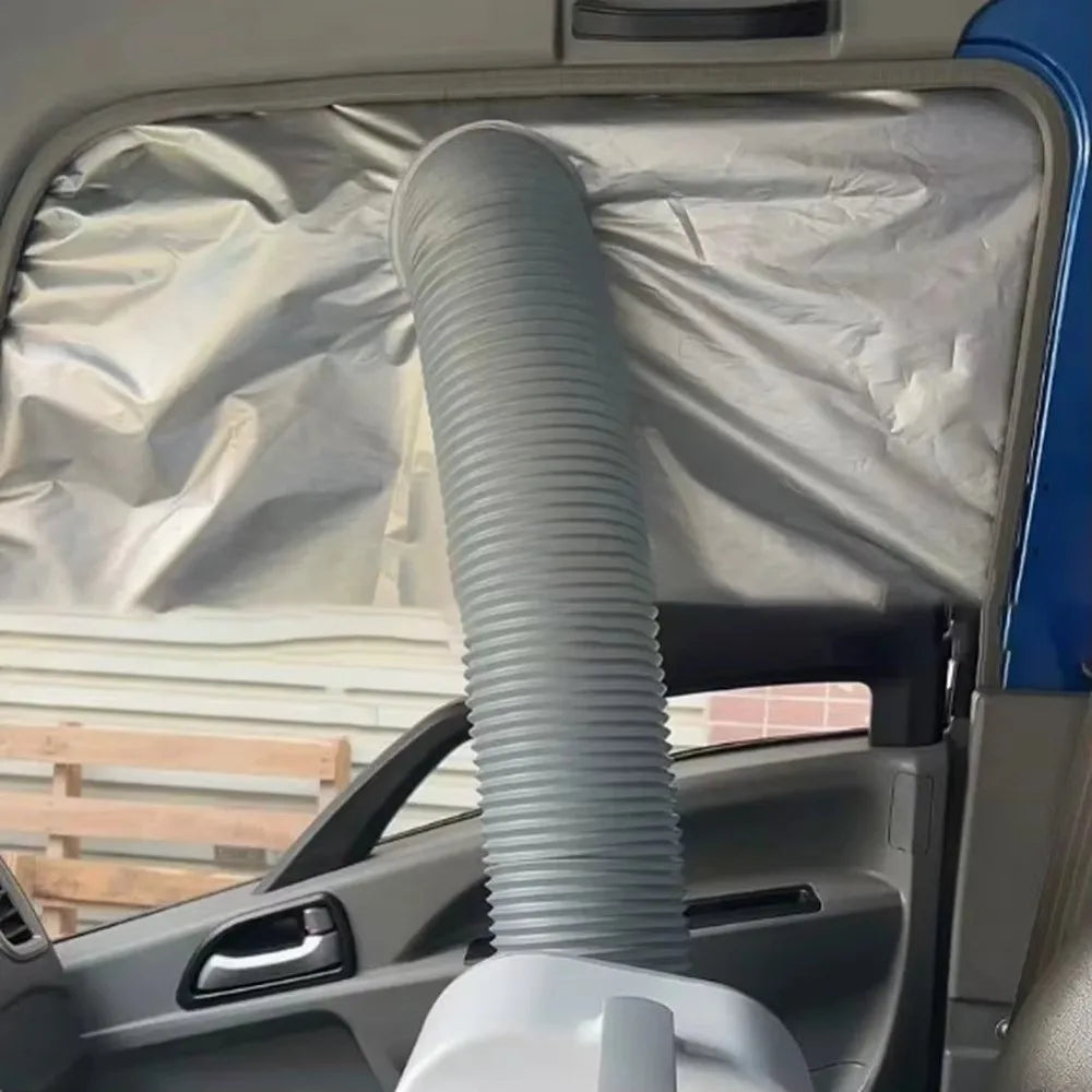 Thickened Truck Portable Air Window Seal Cloth Heat Insulation Rainproof AC Exhaust Hose Cover Sun Protection Universal Vue