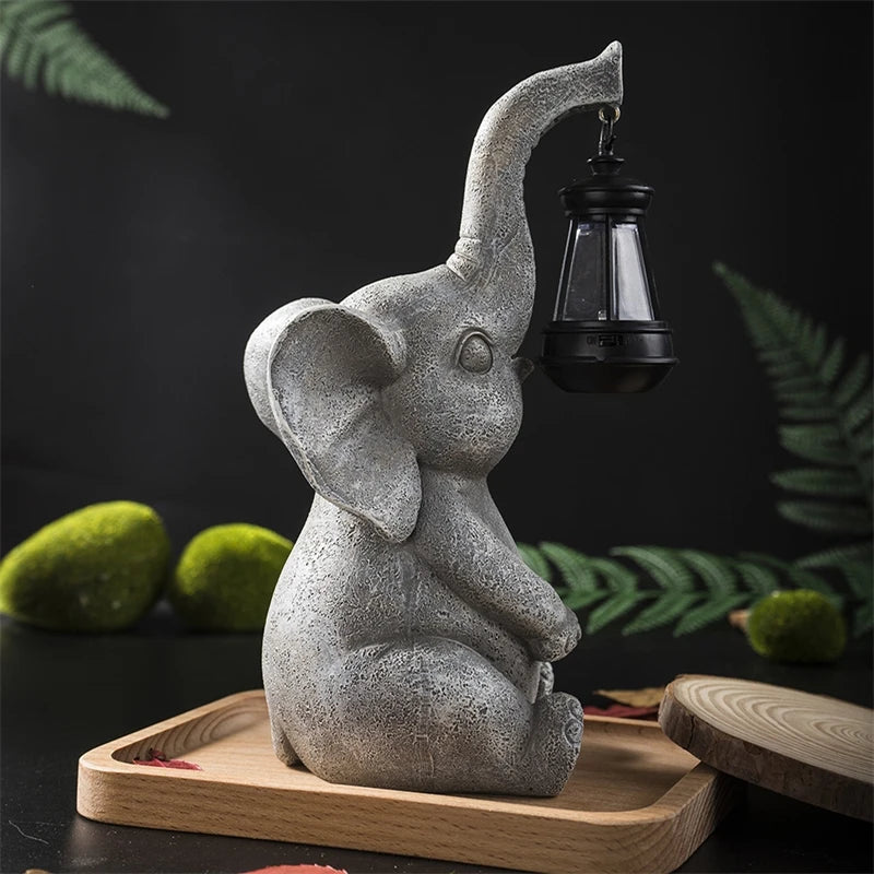 Elephant Resin Outdoor Garden Ornament Patio Yard Table Decor For Party Centerpiece Gift For All Ages Vue