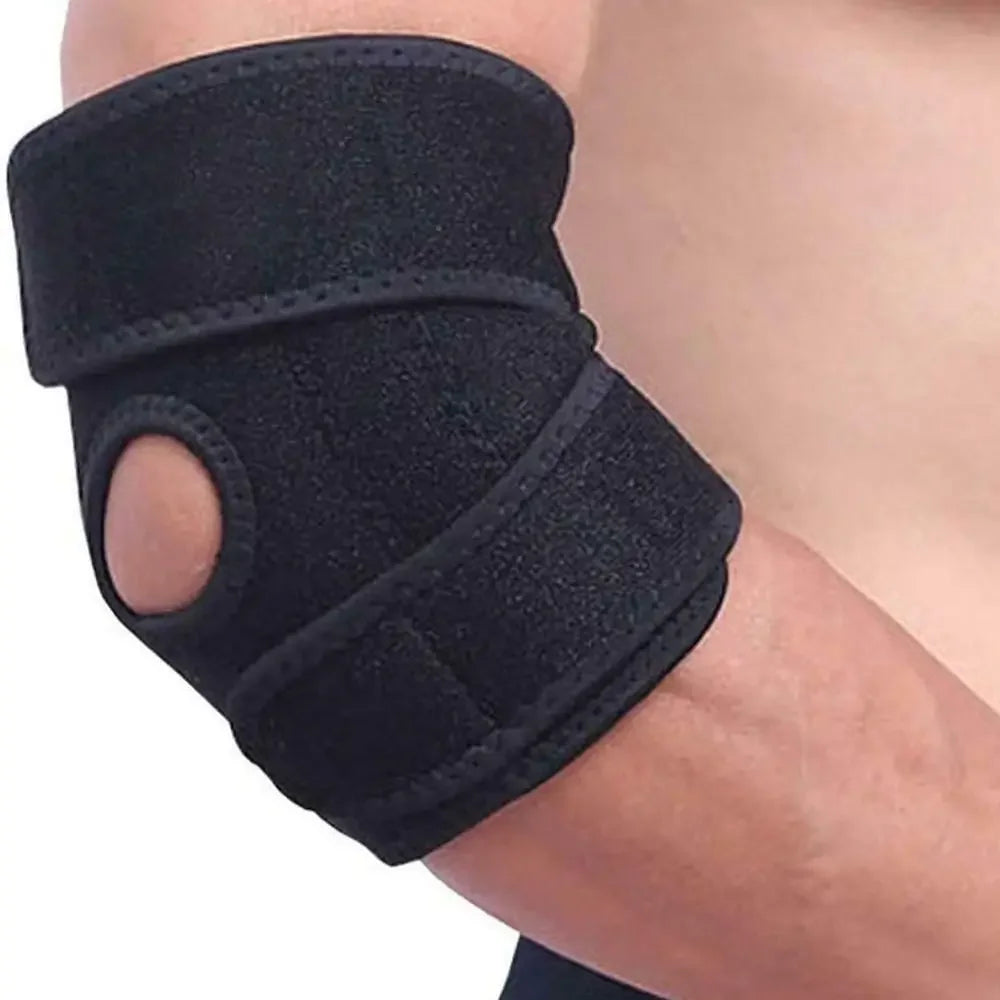 Spring Elbow Brace Elastic Pad Protection Arm Pad Golfers Arm Support Pad Adjustable Elbow Pad Elbow Pad Gym Arm Band Pad Vue black