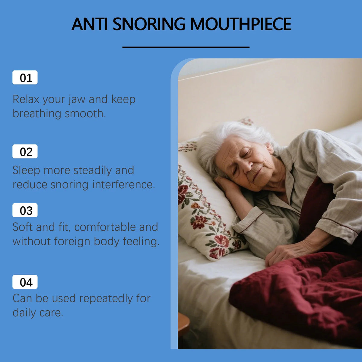 Sleep Care Mouth Guard Gentle Protection For Peaceful Night Sleep, Comfortable Upper & Lower Tray, Easy Daily Care Vue