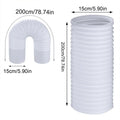 200cm 5.9 Inch Universal Portable AC Exhaust Hose, Replacement Vent Tube For Air Conditioner, Home Office & Apartment Use Vue 200cm