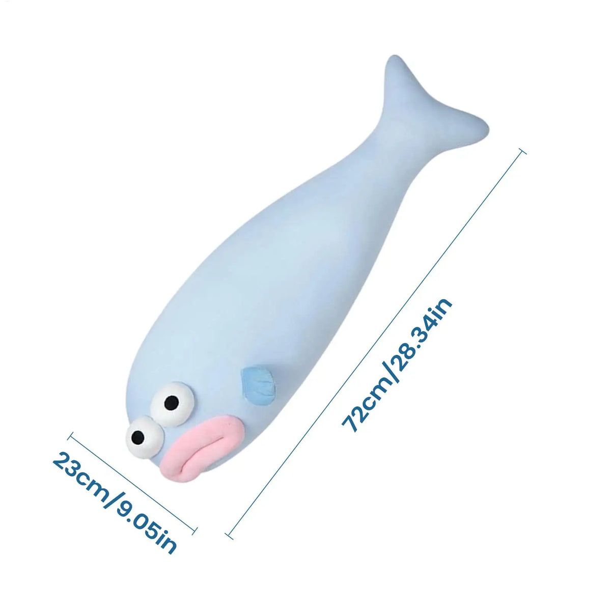 Fish Shape Cooling Hugging Cushion Long Pillow Soft Body Pillow for Home Bedroom Couch Dorm Sleeping Night Daytime Nap Vue