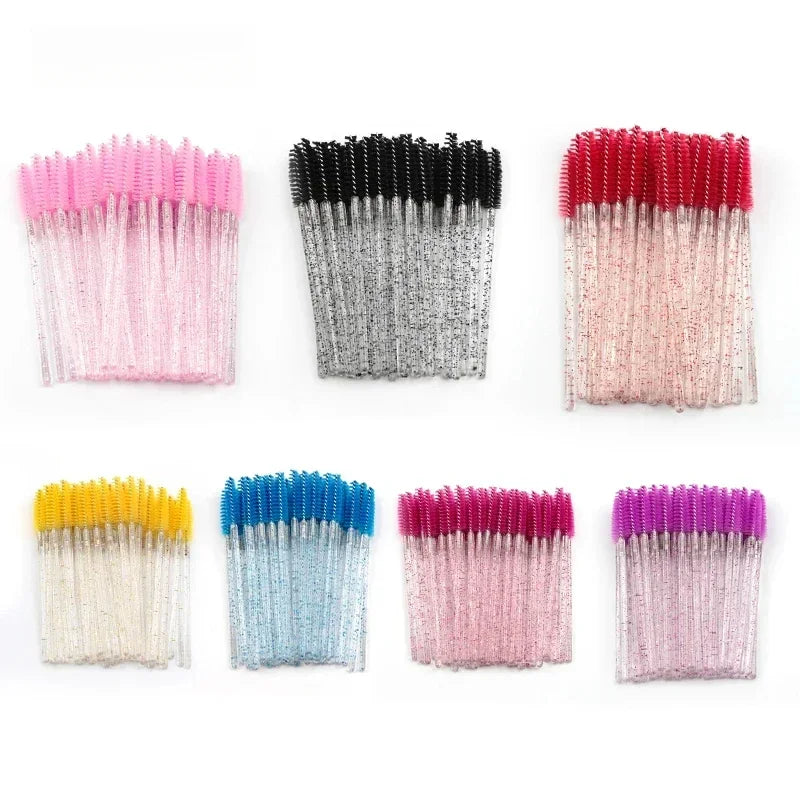 Eyelash Brushes 5/50 Pcs Lashes Extension Tools Eyebrow False Eye Brush Mascara Wands Applicator Spoolers Lashes Cosmetic Tool Vue