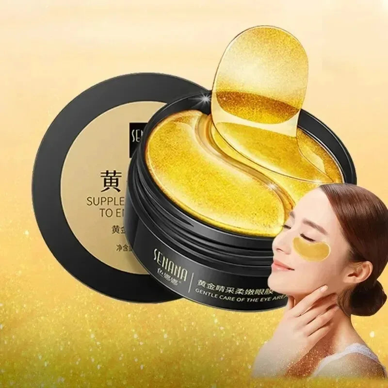 Se Nana Gold Eye Mask 60 Pieces/Box Smooth and Radiant, Hydrating and Moisturizing, Reduces Fine Lines, Dark Circles, and Tightens the Eye Area Vue Default Title