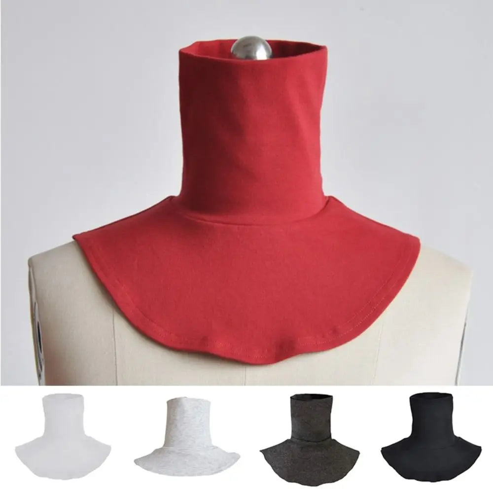 Multicolor Cottonturtleneck Fake Collar Islamic Hijab Extensions