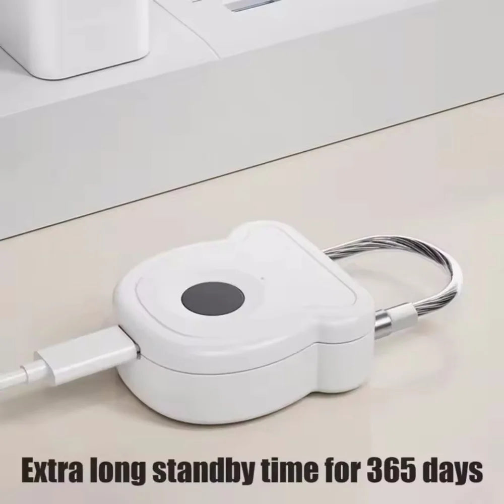 Portable Keyless Fingerprint Lock USB Charging 0.5sec Unlock Smart Padlock Anti-theft Door Lock ABS Material Fingerprint Lock Vue