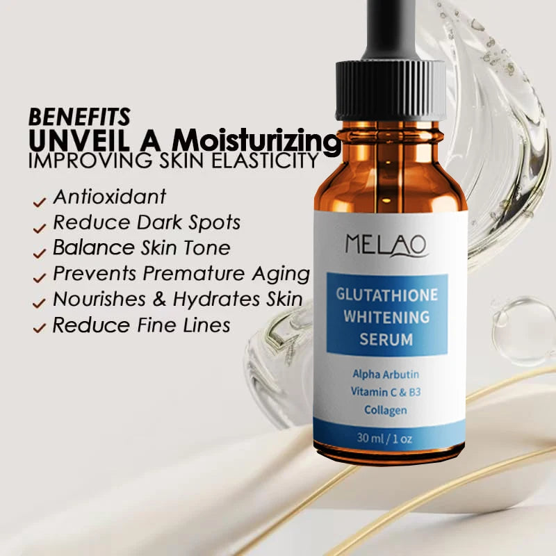 Glutathione Whitening Serum Fade Black Dark Spots Moisturizing Nourishing Reduce Wrinkles Brightening Facial Skin Care Essence Vue