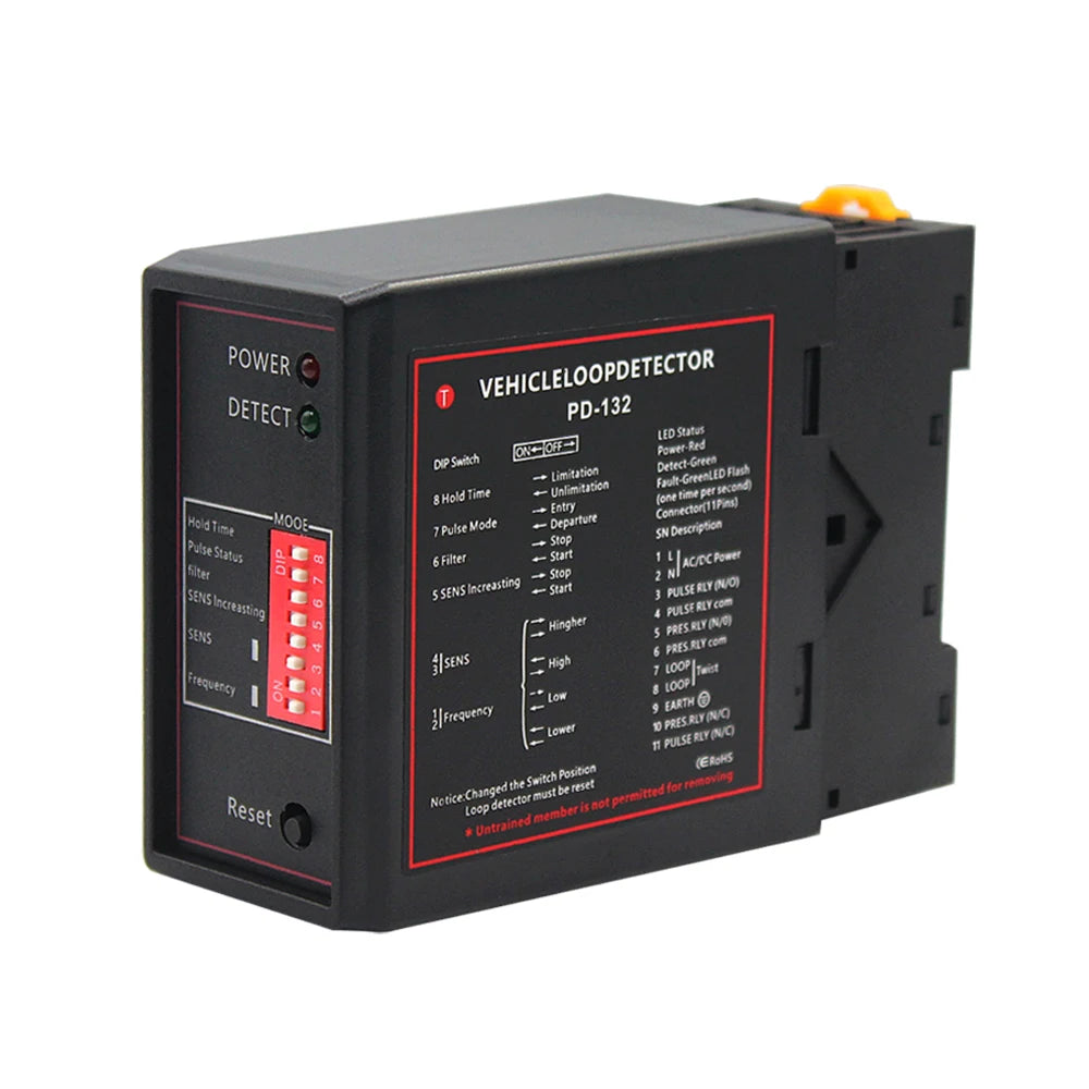 PD-132 Automatic Gate Opener Barrier Gate Traffic Inductive Single Channel Loop Vehicle Detector Compatible with NorthTech Vue