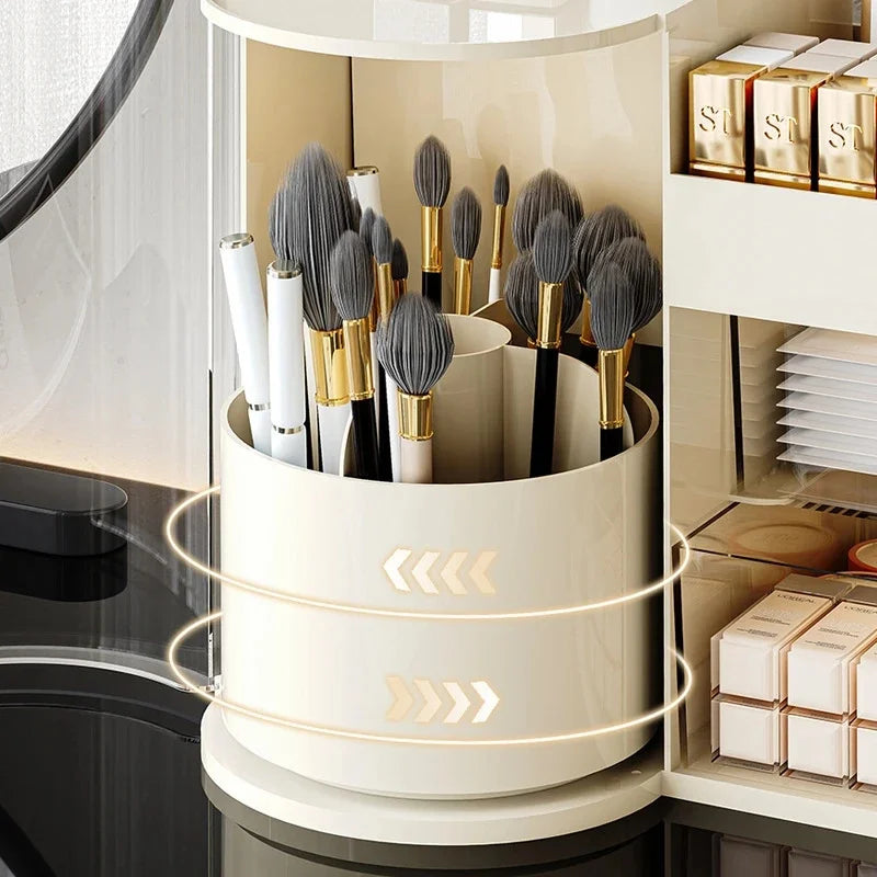 Large Capacity Makeup Organizer Box Vanity Table Skincare Lipstick Perfume Brush Storage Holder For Women Birthday Gift Chic Vue