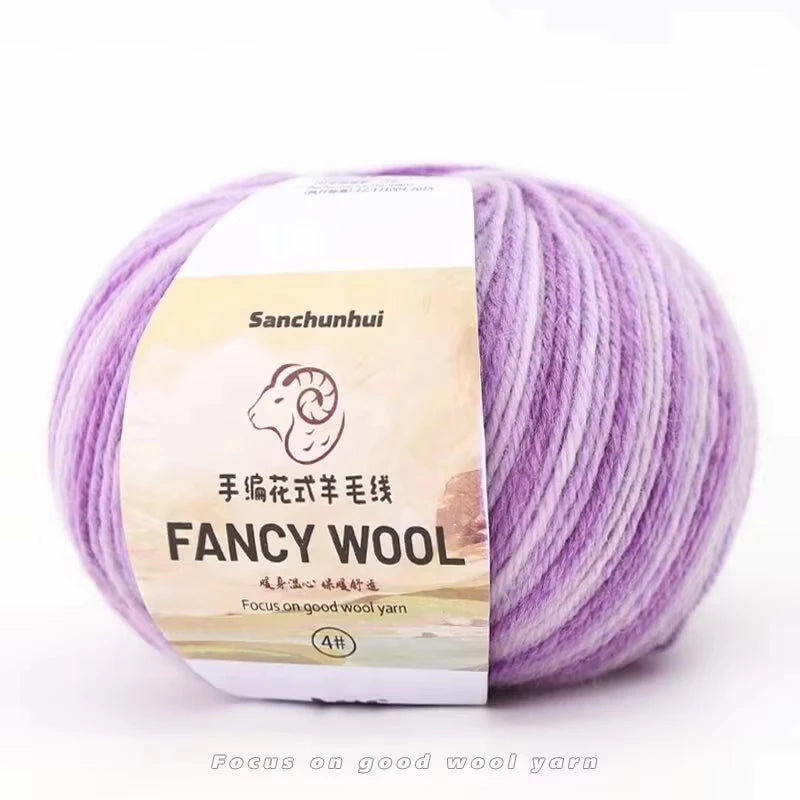 50g/roll Merino Wool Yarn Baby Soft Non-itchy Breathable Lightweight Yarn for Knitting Crochet, Baby Blanket Scarf Hat Sweater Vue 1PCS-MX-A12