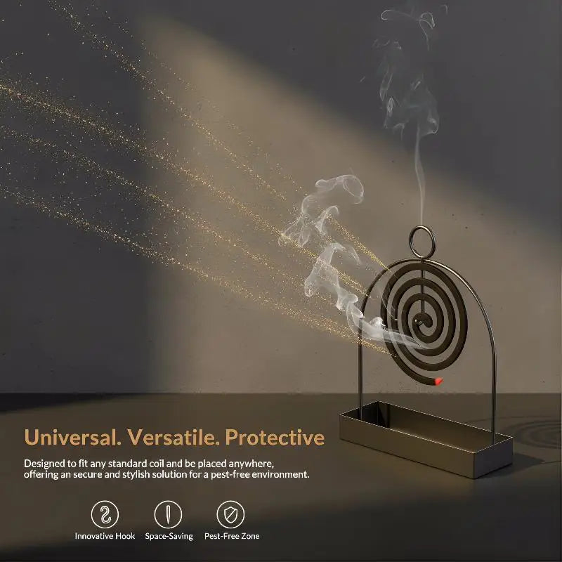 Mosquito Coil Holder Metal Sandalwood Plate with Hanging Hook for Home Bedroom Outdoor Mosquito Control Vue