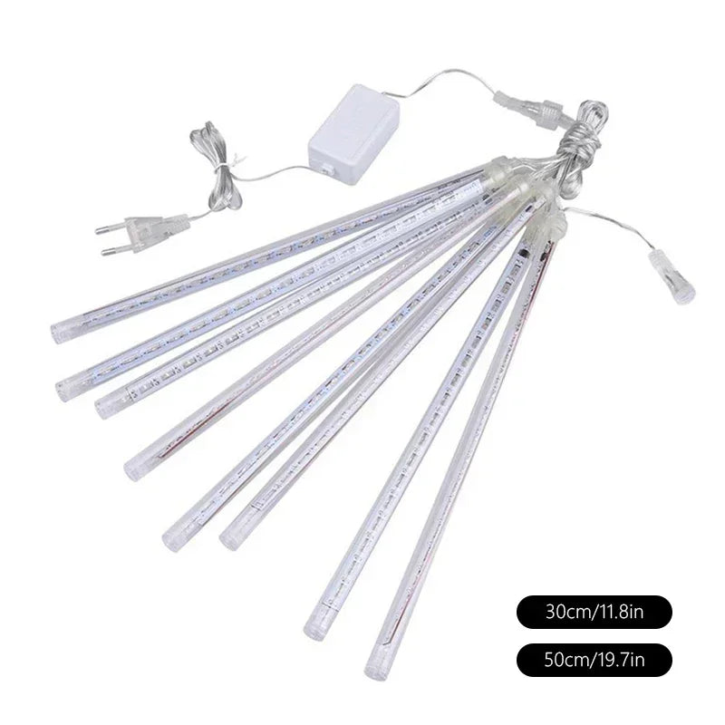 30cm /50cm Waterproof Meteor Shower Rain 8 Tube LED String Lights For Outdoor Holiday Christmas Decoration Tree EU/US/AU/UK Plug Vue