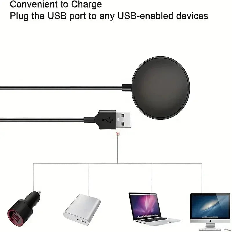 Magnetic Watch Wireless Charger For Samsung Galaxy Watch 8/7/6/5pro/5/4/3 Active 2 Portable USB Cable Fast Charging Dock Station Vue