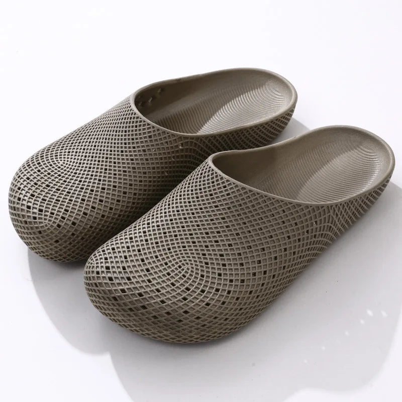 Slip on Work Clogs for Men Summer Breathable Anti Slip Kitchen Safety Shoes Lightweight Indoor Outdoor Garden Sandals Vue 44-45 Brown