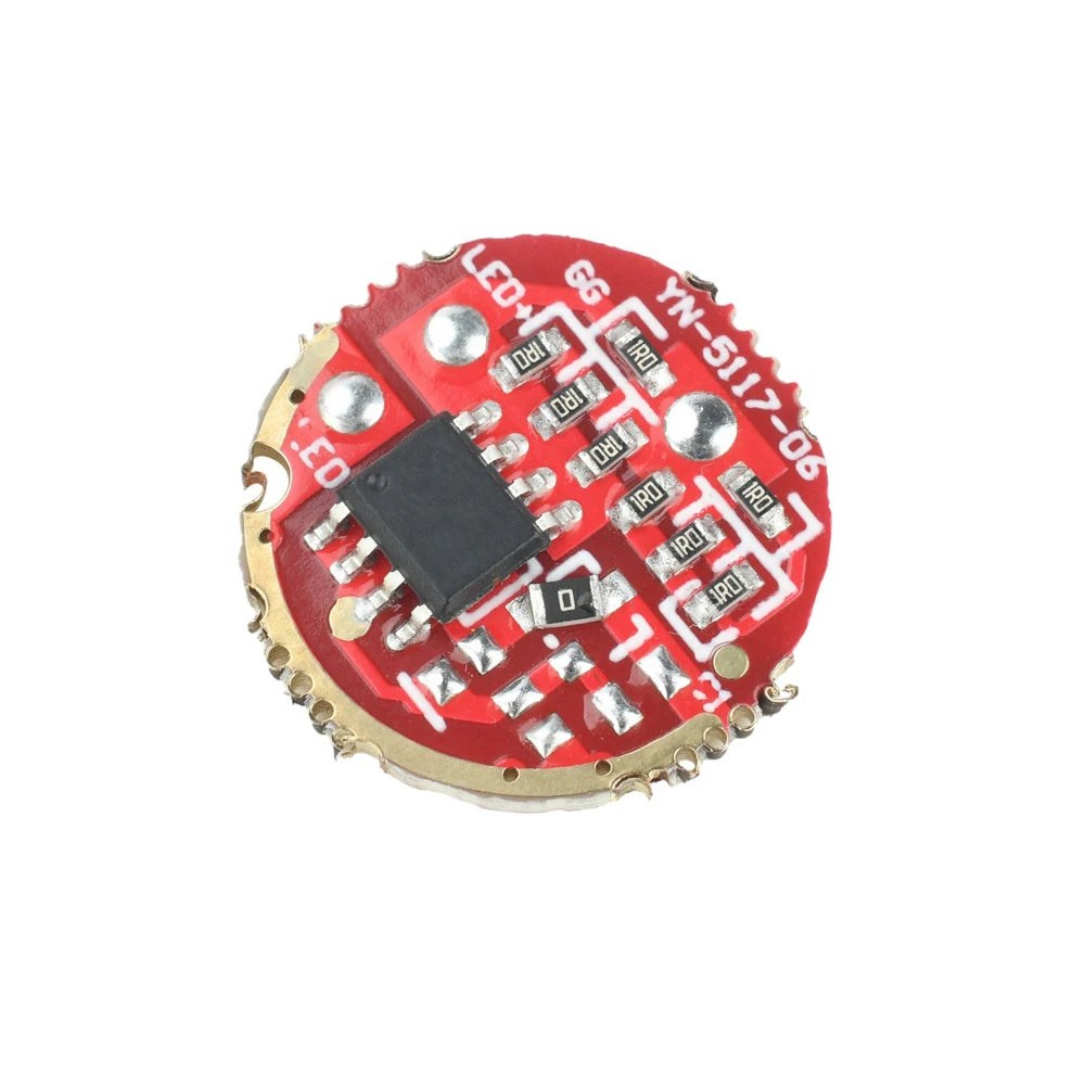 Flashlight Driver Board 17/20mm DC3.7-4.2V 1 Gear Fit 6-15W LED Bead 1.8-2.3A Output for 18650 Lithium Battery Flashlight DIY Vue