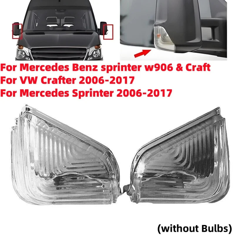1/2Pcs Car Reversing Mirror Turn Signal Lamp Housing For VW Crafter 2006-2017 Mercedes Benz sprinter w906 & Craft Vue