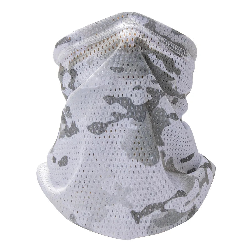 Multi-Functional Large Mesh Holes Face Towel Stretchy Fabric Neck Gaiter Quick Dry Breathable Sunshade Collar Outdoor Sports Vue 5