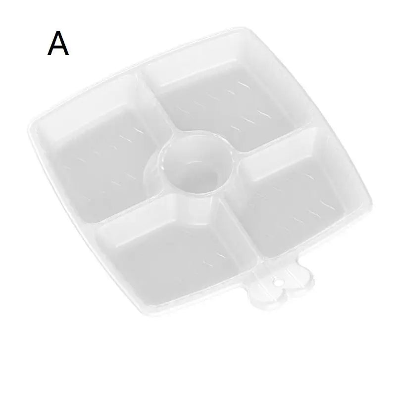 CC113 5 6 Grids Fruit Plates Dining-table Divided Seasoning Plate Vue A