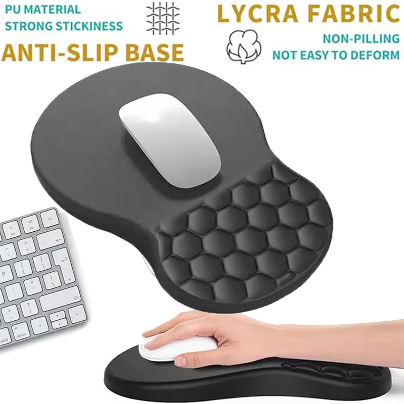 Soft Wrist Pad Mouse Pad Rest Mouse Wrist Support Pad Mousepad Comfortable Relieve Wrist Fatigue for Office Users and Gamers Vue