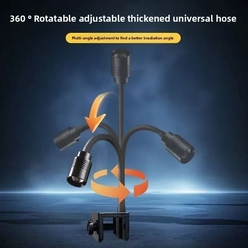 Waterproof LED Fish Tank Light Mini Clip Lamp for South American Aquarium Decoration Small Stream Tank Lighting Vue