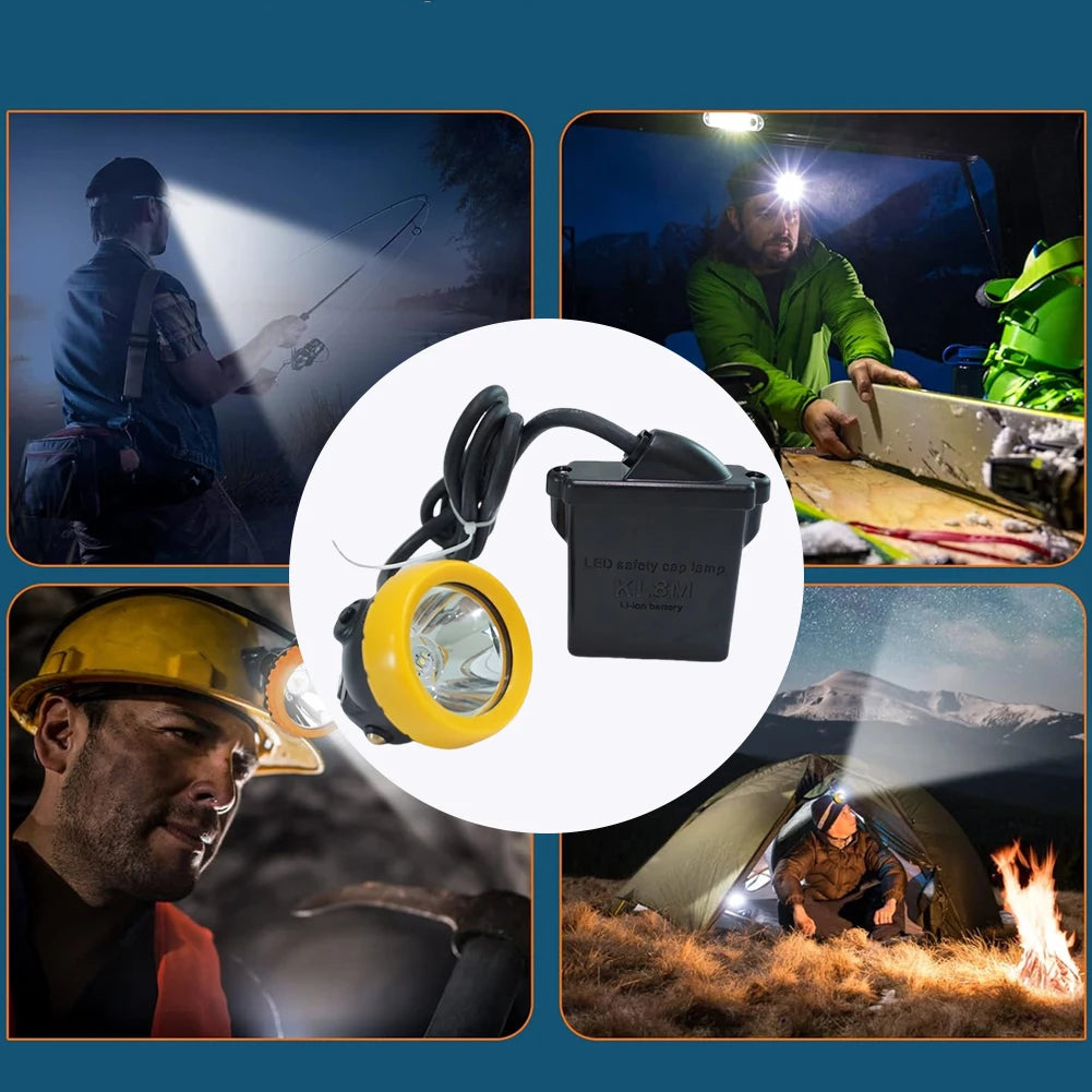 Rechargeable Super Bright Mining Headlamp – Waterproof LED Cap Lamp Mining Headlamp Vue