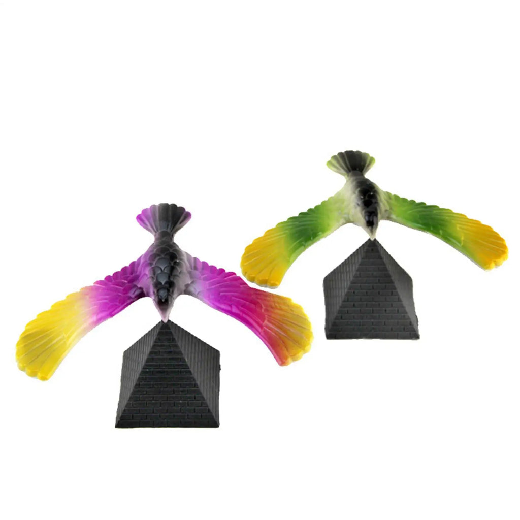 Balancing Eagle Bird Toy w/Pyramid Stand Physics Gravity Balance Desk Decor Educational Science STEM Finger Game for Kids Adult Vue