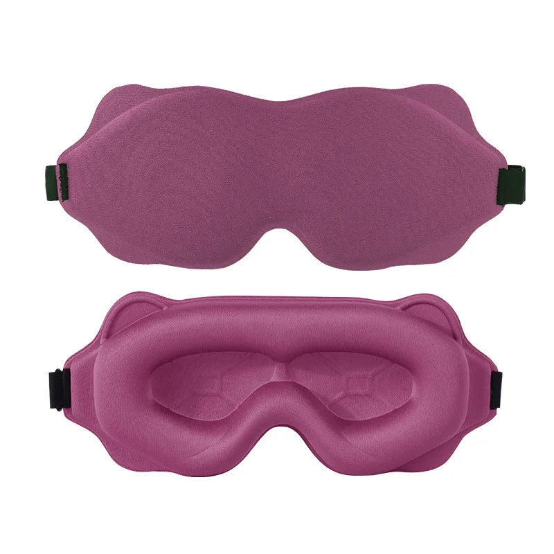 3D Sleep Mask Sleeping Aid Blindfold Block Out Light Portable Soft Vue Rose