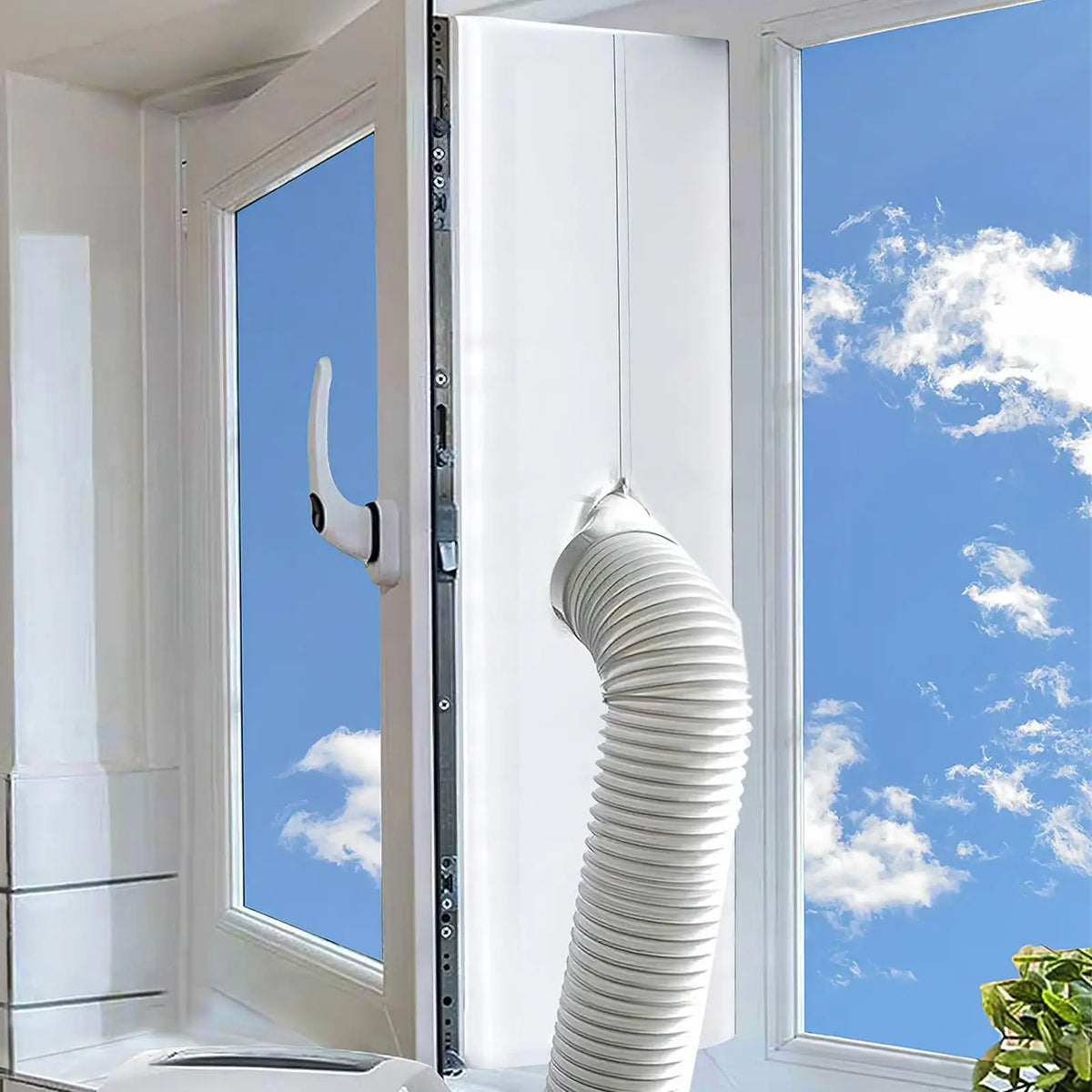 100% Air Conditioner Sealing Effect Window Vent Kit Portable Waterproof Hot Air Stop Guard Keep House Cool Window Seals Kit Vue