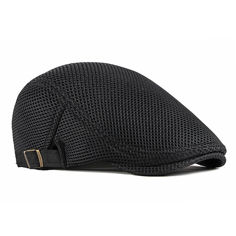 1Pc Men's Casual Hat Berets Caps For Spring Summer Autumn Flat Cap Breathable Mesh Cap Flat Peaked Beret Hats Golf Hat Vue