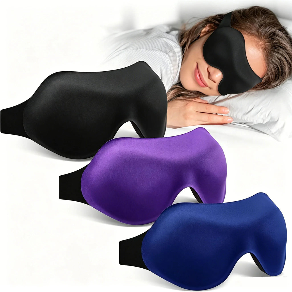 3D Sleep Mask Adjustable Suitable Men Women No Pressure Light Vue
