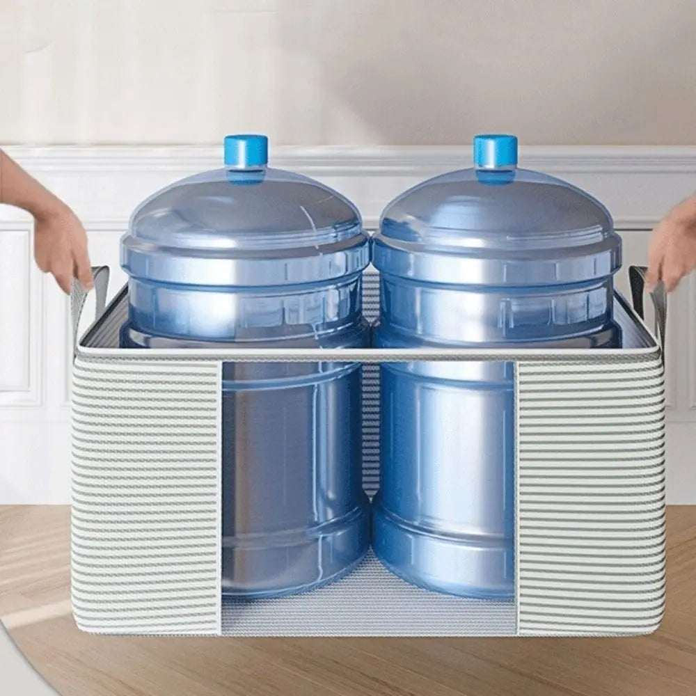 Non-Woven Fabric Striped Visible Storage Bag Large Capacity Dust-proof Quilt Storage Box Space Saving Waterproof Vue