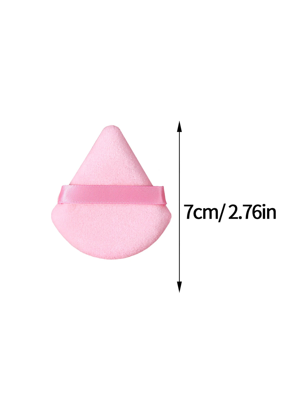 5Pcs Triangle Velvet Makeup Puff Pink Wedge Shape Makeup Sponge Puffs With Strap Soft Foundation Setting Powder Applicator For F Vue