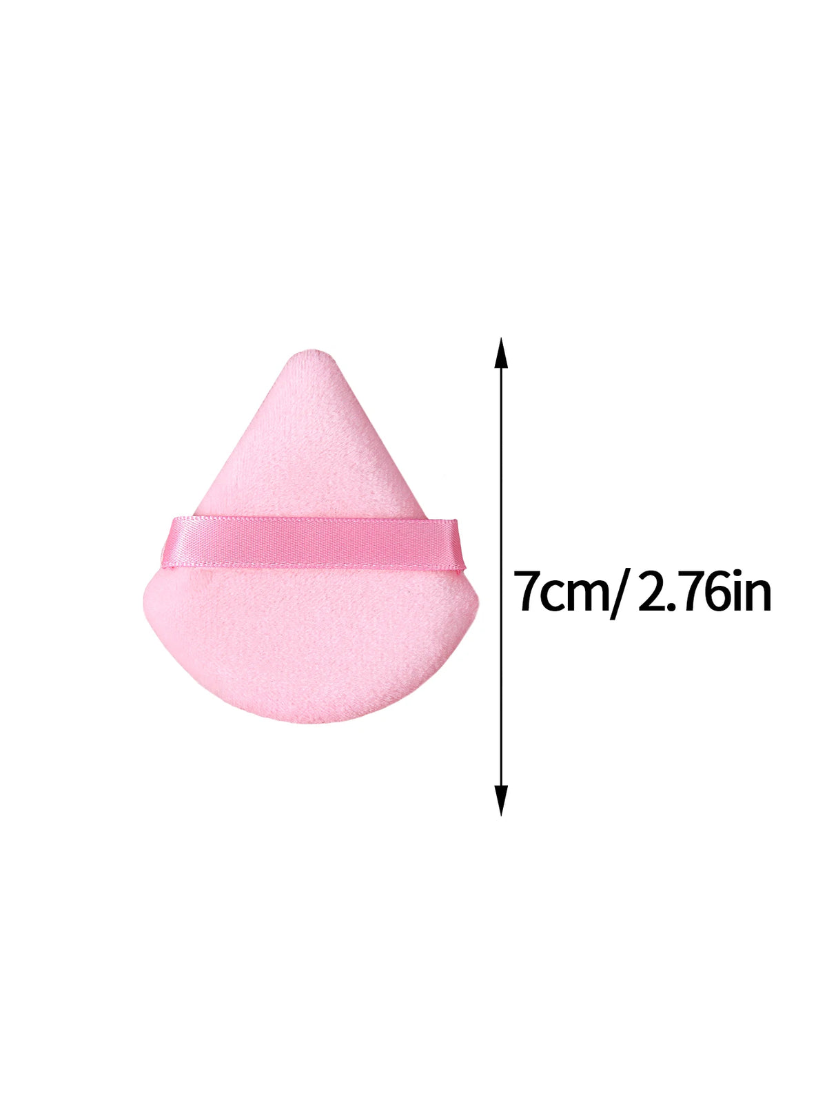 5Pcs Triangle Velvet Makeup Puff Pink Wedge Shape Makeup Sponge Puffs With Strap Soft Foundation Setting Powder Applicator For F Vue