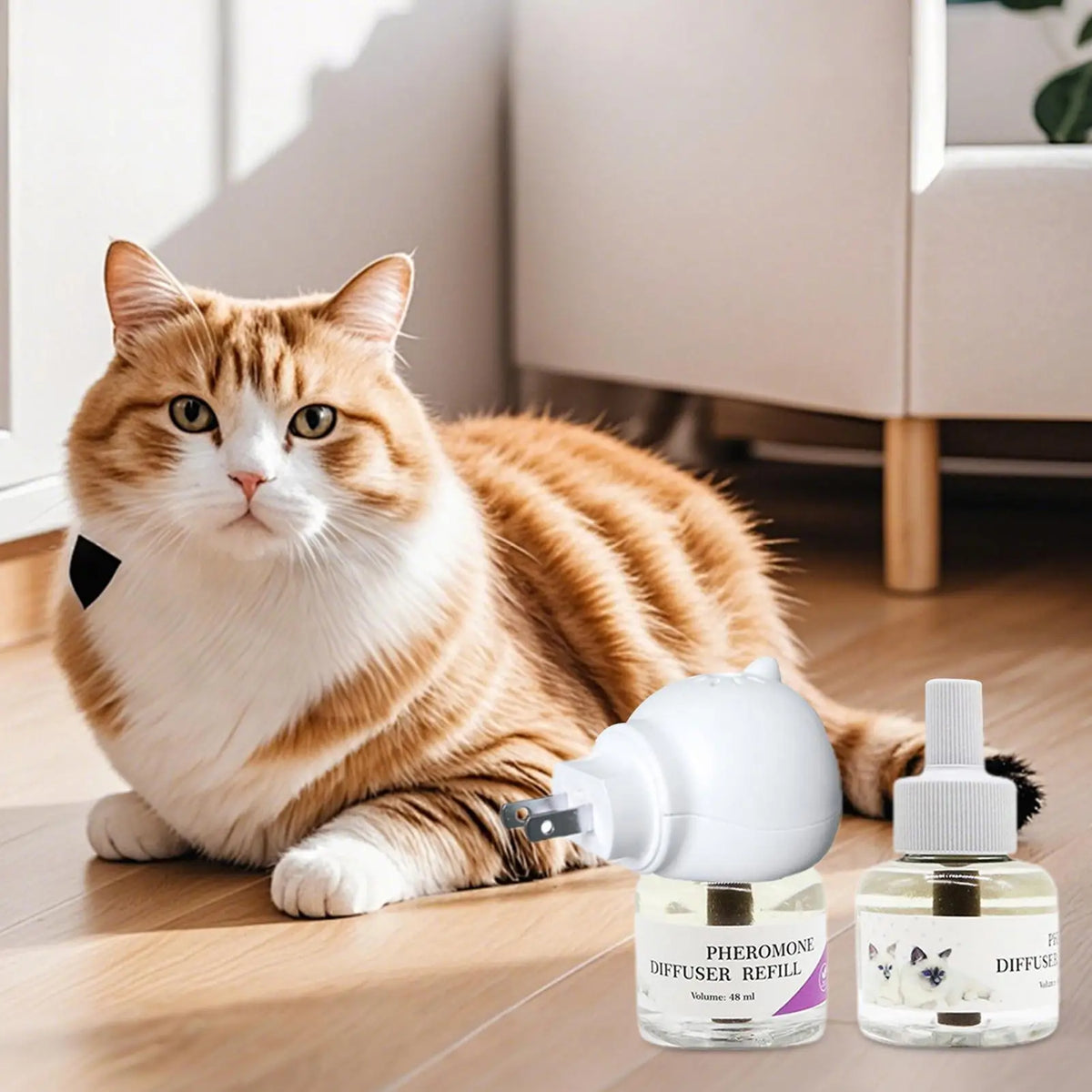 US/EU/UK Pheromone Diffuser To Calm Cats Calming Pheromone Diffuser For Calm Relaxing Home Indoor Cat Calming Aid Supplies Vue
