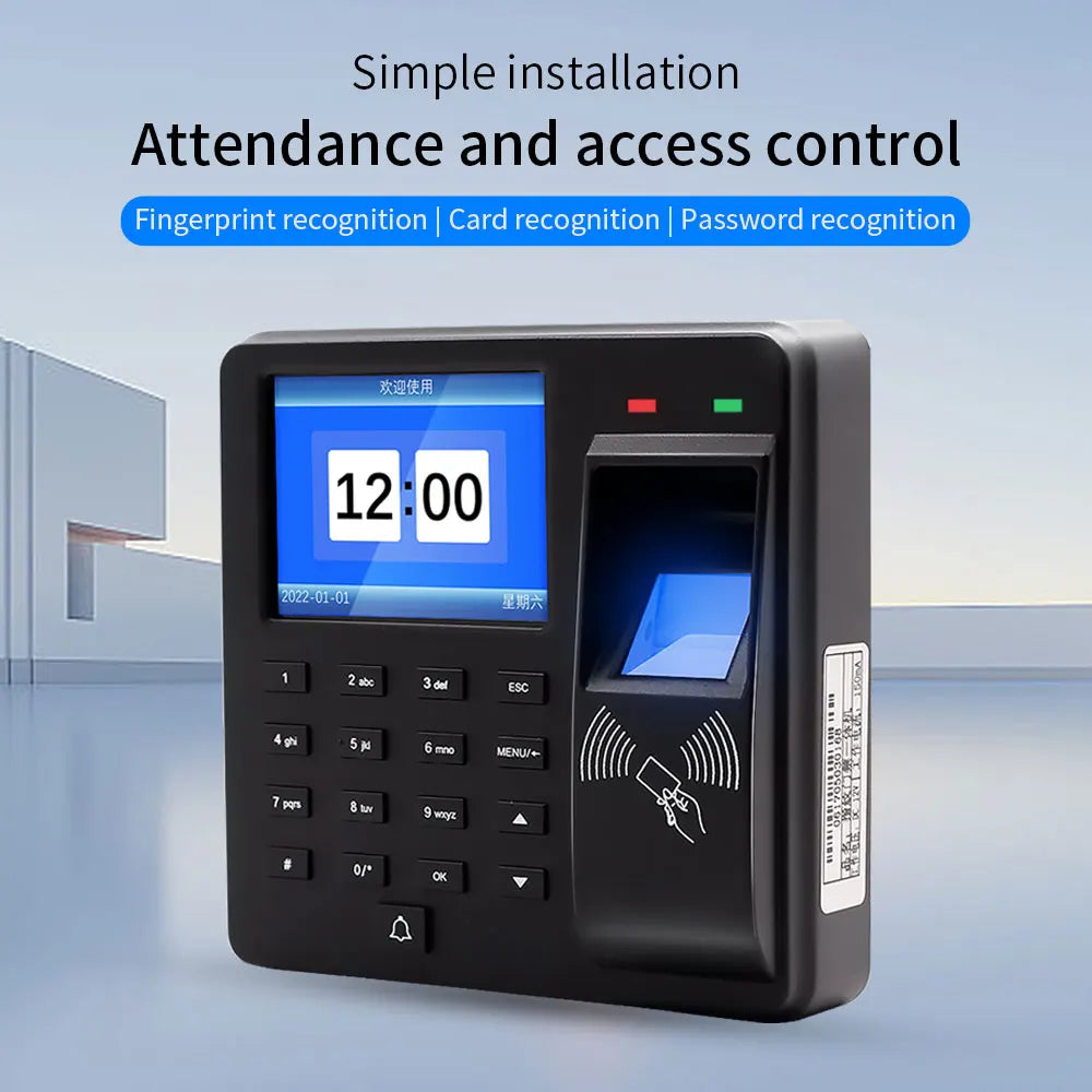 Biometric Fingerprint Access Control Intercom Time Attendance Machine Digital Electric RFID Code System For Door Lock Keys Tags Vue